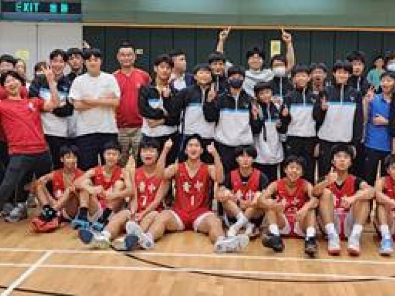 Girls and Boys Grade B Basketball teams for winning the championships in the Yuen Long Inter-School (07/05/2024)