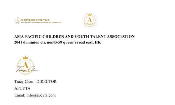 Asia-Pacific Children and Youth Talent Association Award 2024