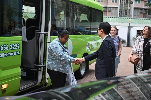 Welcome World YMCA Executive Committee Members to Chinese Y.M.C.A. Secondary School