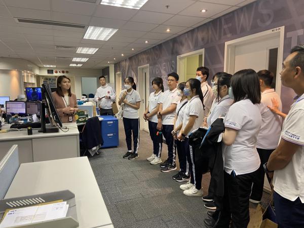 學生領袖參觀TVB新聞部及拍攝場景